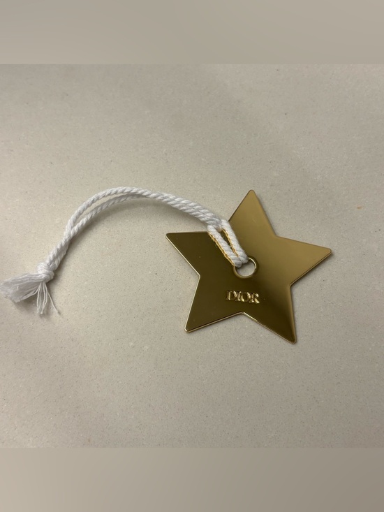 Dior Accessories - Dior Gold Star Metal Ornament Tag bag charm
